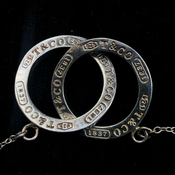 Tiffany & Co. Silver Interlocking Infinity Rings Necklace - Picture 2 of 10